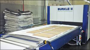 Пресс Burkle (Германия). Цех производства фасадов с покрытием из пленки ПВХ