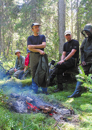 Финские лесники в Спаспорубском массиве девственных лесов