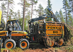 Ponsse Bio - форвардер для сбора биомассы