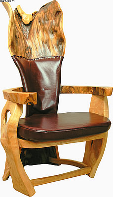 Кресло «Лесная плавность» изготовлено из дуба