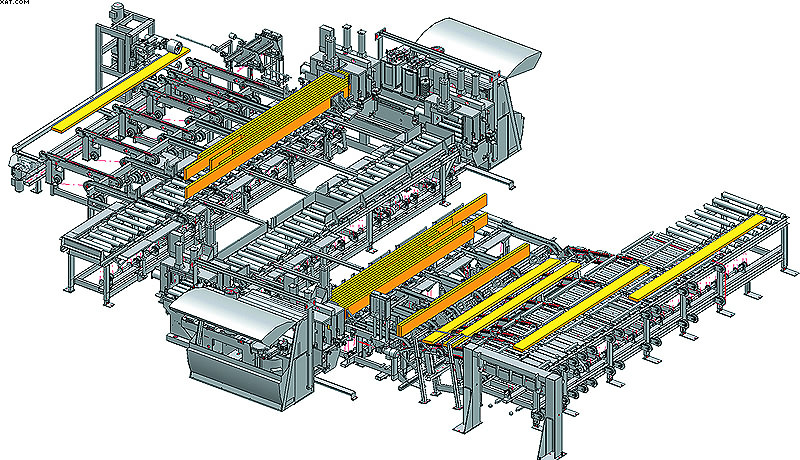  Высокопроизводительная линия шипового сращивания Turbo-LH на заводе компании Lilliheden