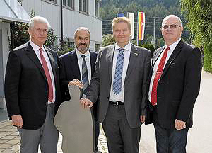 Слева направо: Ханс-Йорг Шпрингер, Хаймо Хуспек, Кари Пуустинен и Тойво Кукк