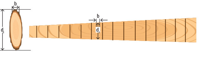 Бревно длиной 8 м 1. Прибор для измерения диаметра бревна.