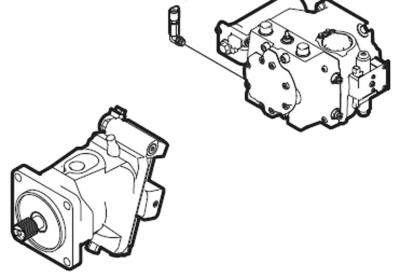 Рис. 2. Гидростатическая трансмиссия – насос и мотор, работающие в паре, с закрытым контуром перекачки масла